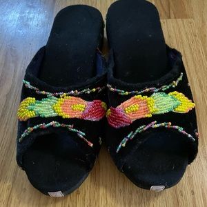 NWT Beaded Slide Slip On Sandals sz 6-7